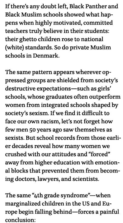 If there s any doubt left, Black Panther and Black Muslim schools showed what happens when highly motivated, committe   