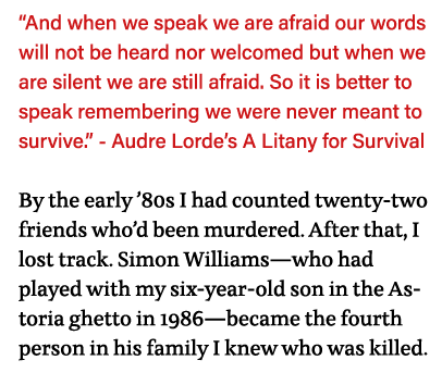  And when we speak we are afraid our words will not be heard nor welcomed but when we are silent we are still afraid    