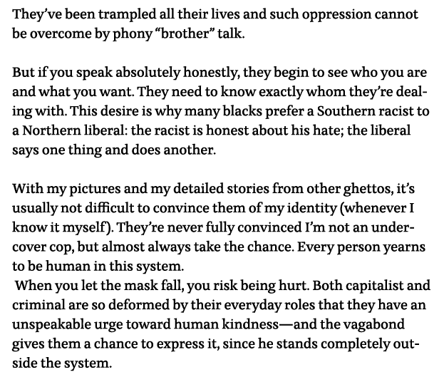 They ve been trampled all their lives and such oppression cannot be overcome by phony  brother  talk   But if you spe   