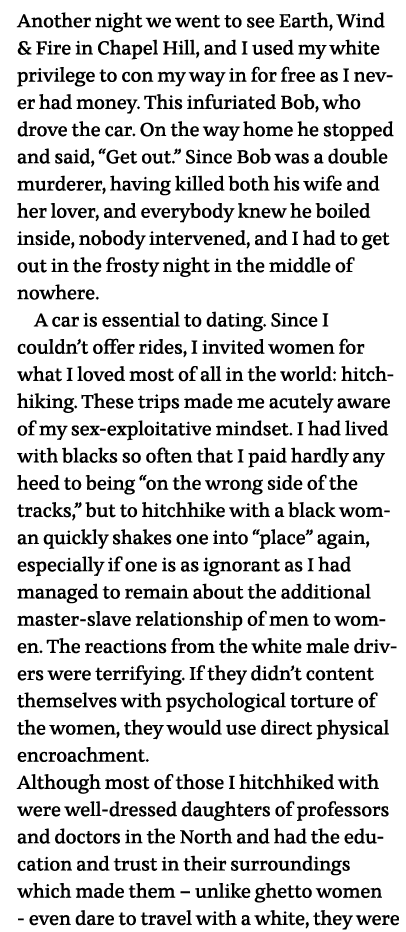 Another night we went to see Earth, Wind & Fire in Chapel Hill, and I used my white privilege to con my way in for fr   