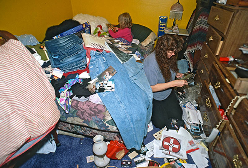 2002 - Butler, IN  Helping Pamela to clean up the mess 