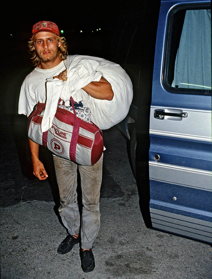 Woody the night I picked him up in 1991 after my lecture in U  of Houston