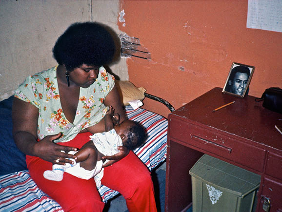 1975 - Oakland, CA  Black Panther with Huey Newton photo 
