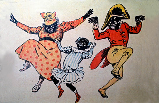 Dancing blacks in caricature