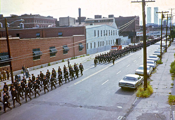 1973 - Jersey City, NJ with WTC behind