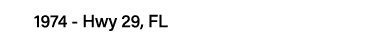 1974 - Hwy 29, FL
