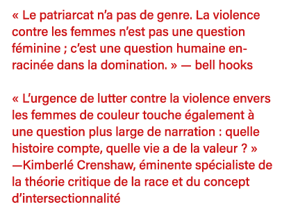   Le patriarcat n a pas de genre  La violence contre les femmes n est pas une question féminine ; c est une question    