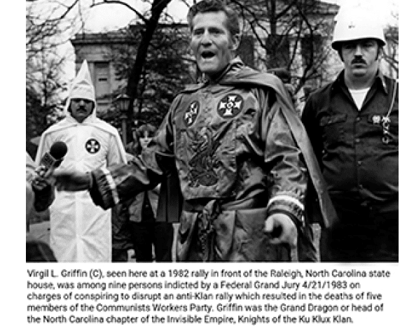 Virgil Griffin in 1982 at a rally  