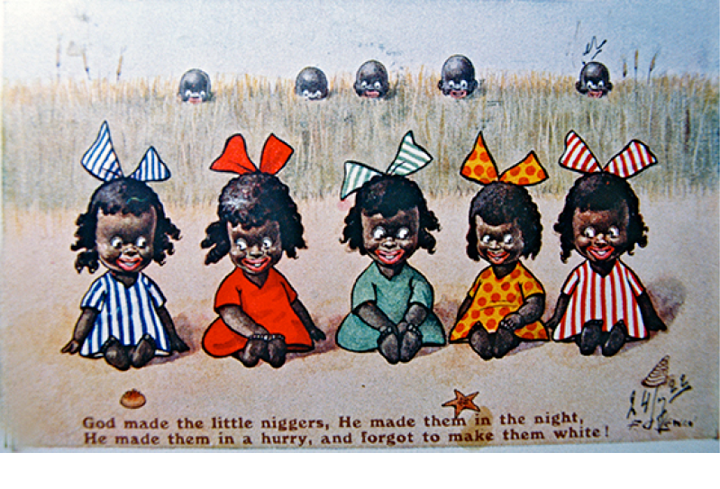 God made the little niggers