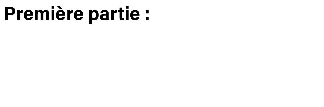 Première partie :  