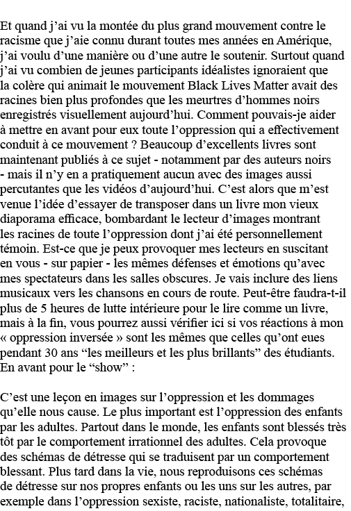 Et quand j ai vu la montée du plus grand mouvement contre le racisme que j aie connu durant toutes mes années en Amér   