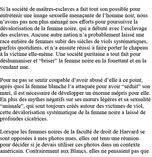 Si la société de maîtres-esclaves a fait tout son possible pour entretenir une image sexuelle menaçante de l homme no   
