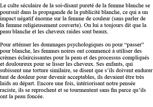Le culte séculaire de la soi-disant pureté de la femme blanche se poursuit dans la propagande de la publicité blanche   