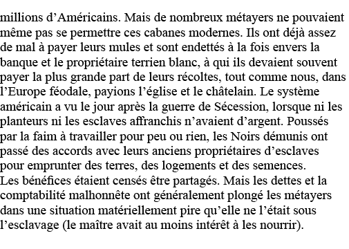 millions d Américains  Mais de nombreux métayers ne pouvaient même pas se permettre ces cabanes modernes  Ils ont déj   