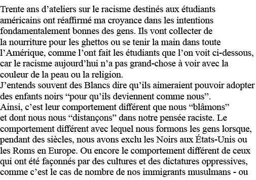 Trente ans d ateliers sur le racisme destinés aux étudiants américains ont réaffirmé ma croyance dans les intentions    