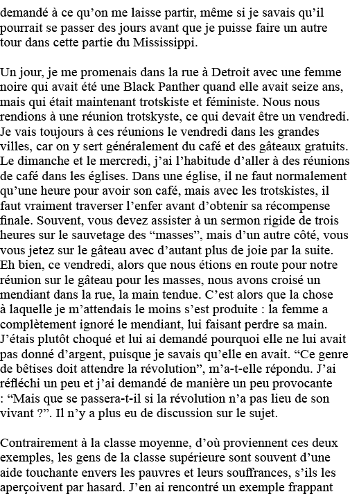 demandé à ce qu on me laisse partir, même si je savais qu il pourrait se passer des jours avant que je puisse faire u   