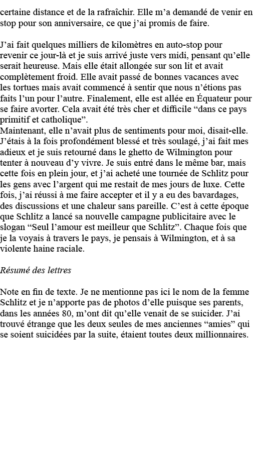 certaine distance et de la rafraîchir  Elle m a demandé de venir en stop pour son anniversaire, ce que j ai promis de   