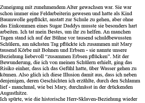 Zuneigung mit zunehmendem Alter gewachsen war  Sie war schon immer eine Feldarbeiterin gewesen und hatte als Kind Bau   