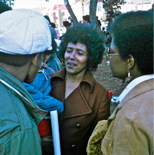 The later BPP chairman Elaine Brown who sings the last song in this book 