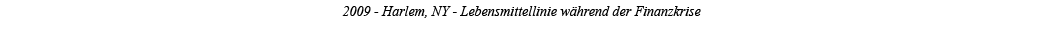2009 - Harlem, NY - Lebensmittellinie während der Finanzkrise