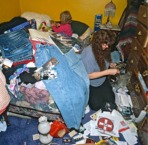 2002 - Butler, IN  Helping Pamela to clean up the mess 