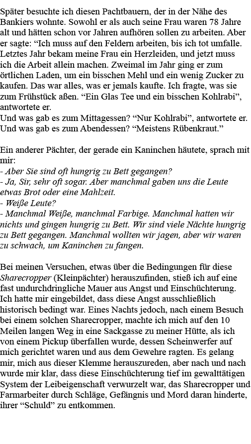 Später besuchte ich diesen Pachtbauern, der in der Nähe des Bankiers wohnte  Sowohl er als auch seine Frau waren 78 J   