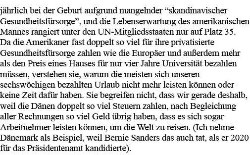 jährlich bei der Geburt aufgrund mangelnder  skandinavischer Gesundheitsfürsorge , und die Lebenserwartung des amerik   