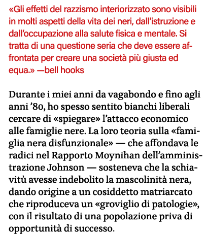  Gli effetti del razzismo interiorizzato sono visibili in molti aspetti della vita dei neri, dall istruzione e dall o   