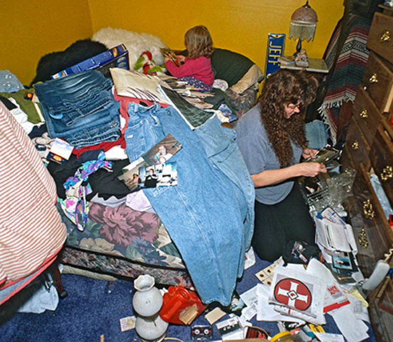 2002 - Butler, IN  Helping Pamela to clean up the mess 