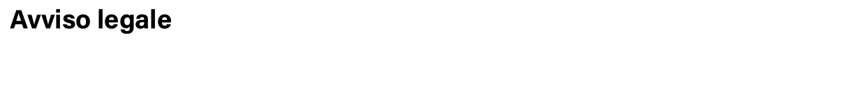 Avviso legale