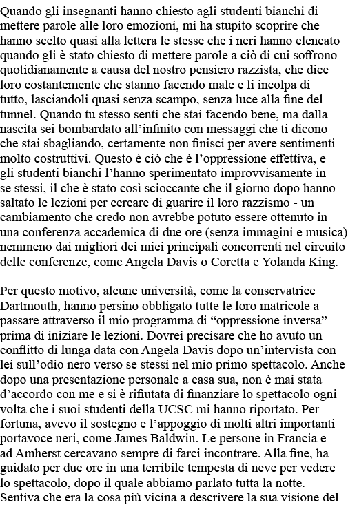 Quando gli insegnanti hanno chiesto agli studenti bianchi di mettere parole alle loro emozioni, mi ha stupito scoprir   