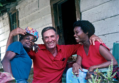 Mary and her friend Bertha with her boyfriend 1984