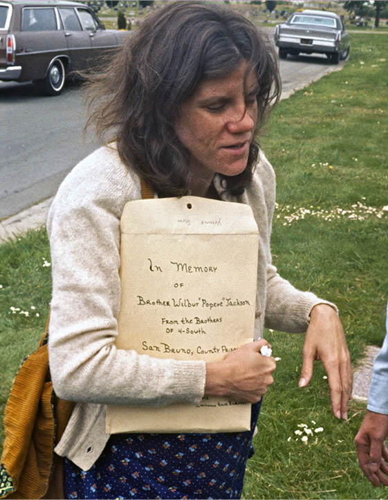1975 - Popeye's pregnant wife Pat Singer at funeral