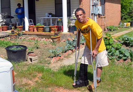 John still in severe pain a few days after the hurricane in 2011