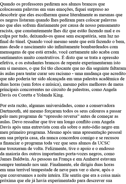 Quando os professores pediram aos alunos brancos que colocassem palavras em suas emoções, fiquei surpreso ao descobri   
