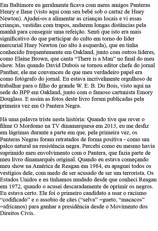 Em Baltimore eu geralmente ficava com meus amigos Panteras Henry e Ilane (visto aqui com seu bebê sob o cartaz de Hue   