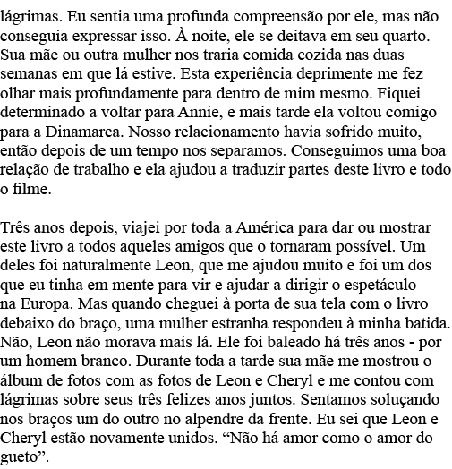 lágrimas  Eu sentia uma profunda compreensão por ele, mas não conseguia expressar isso  À noite, ele se deitava em se   