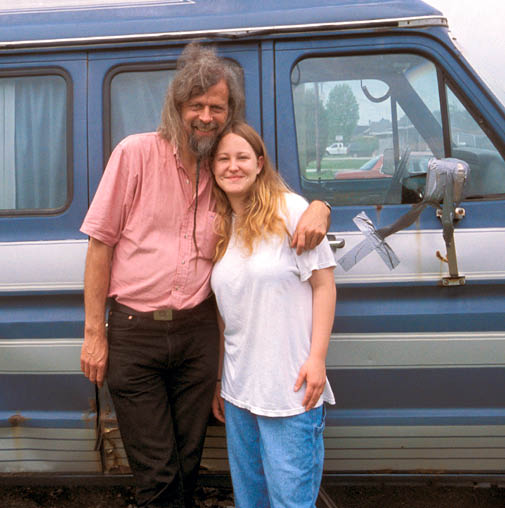 With Natasha in 2003 shortly before she escaped from her father