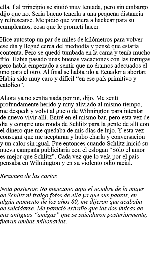 ella, f al principio se sintió muy tentada, pero sin embargo dijo que no  Sería bueno tenerla a una pequeña distancia   