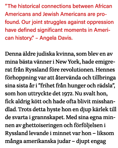  The historical connections between African Americans and Jewish Americans are profound  Our joint struggles against    