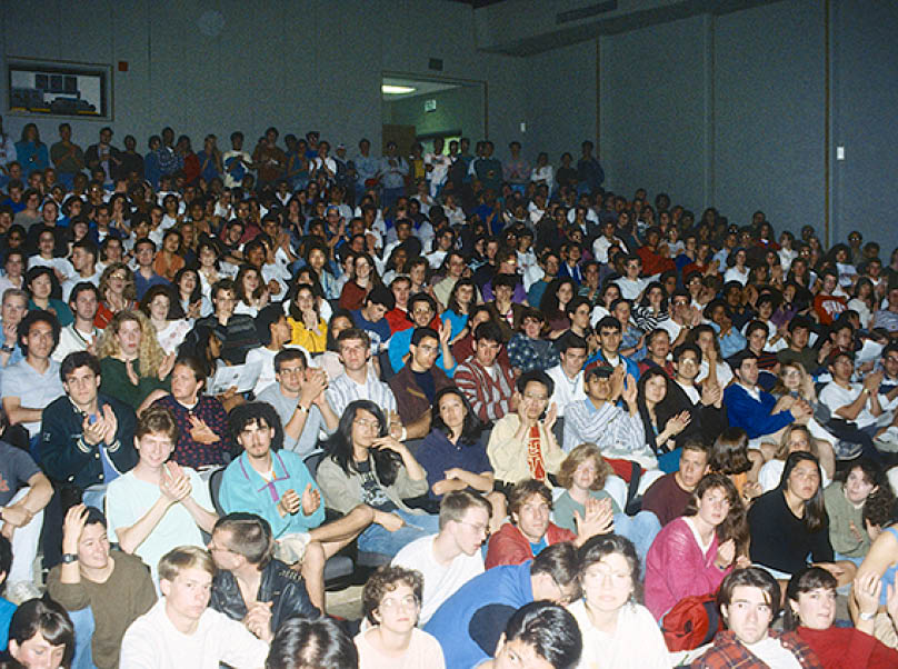 1991 - Even my 10th show here in Stanford U  was packed in the biggest auditorium
