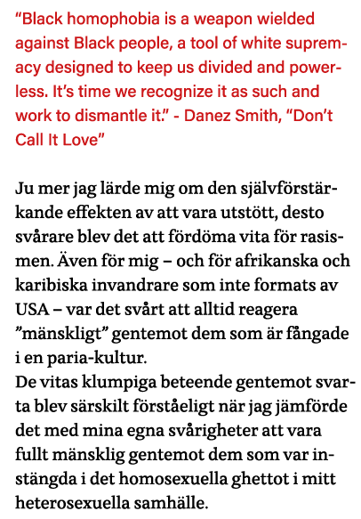  Black homophobia is a weapon wielded against Black people, a tool of white supremacy designed to keep us divided and   