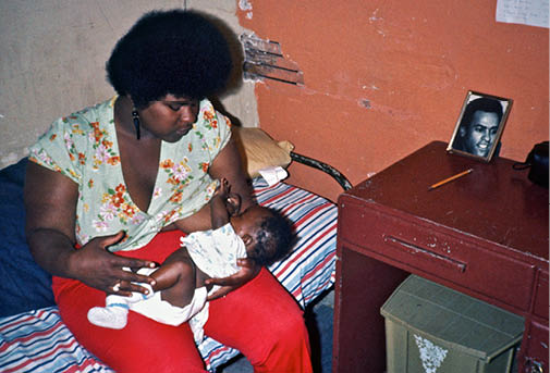 1975 - Oakland, CA  Black Panther with Huey Newton photo 