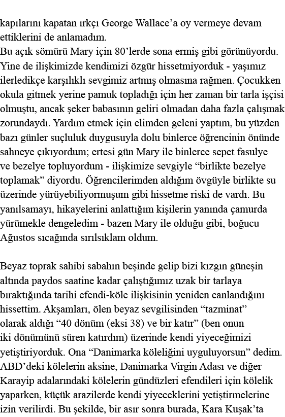  kapılarını kapatan ırkçı George Wallace a oy vermeye devam ettiklerini de anlamadım  Bu açık sömürü Mary için 80 ler   