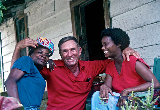 Mary and her friend Bertha with her boyfriend 1984