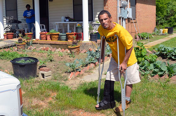John still in severe pain a few days after the hurricane in 2011