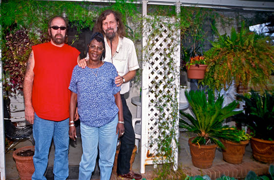 Showing Klan leader Jeff Berry her new garden in the projects 2005   