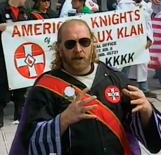 Jeff is the only KKK-leader ever to march in Manhattan as seen here  