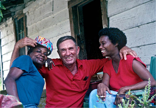 Mary and her friend Bertha with her boyfriend 1984
