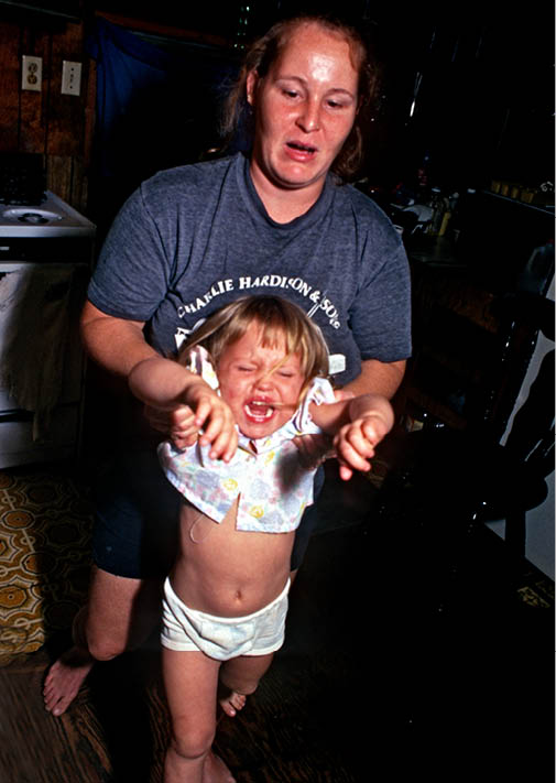 Connie beating up Angel -  the bad one  - in 1996